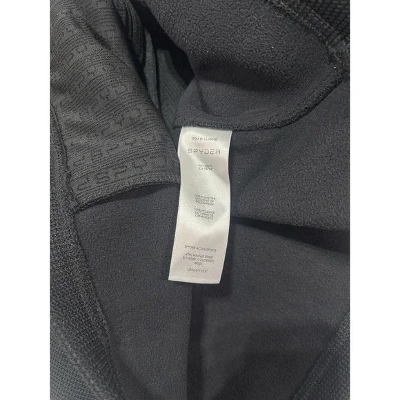Spyder Full Zip Jacket Mens XL Black Red Fleece Lined Outdoor Warm Logo - Picture 10 of 13